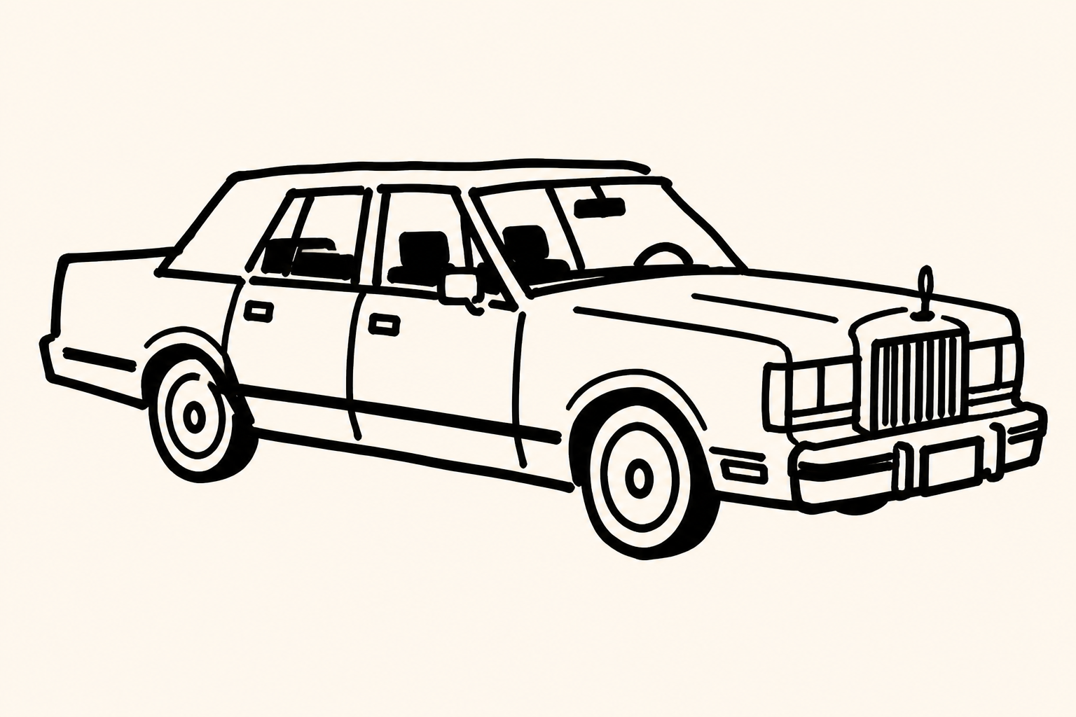 1980s Lincoln Continental sketch